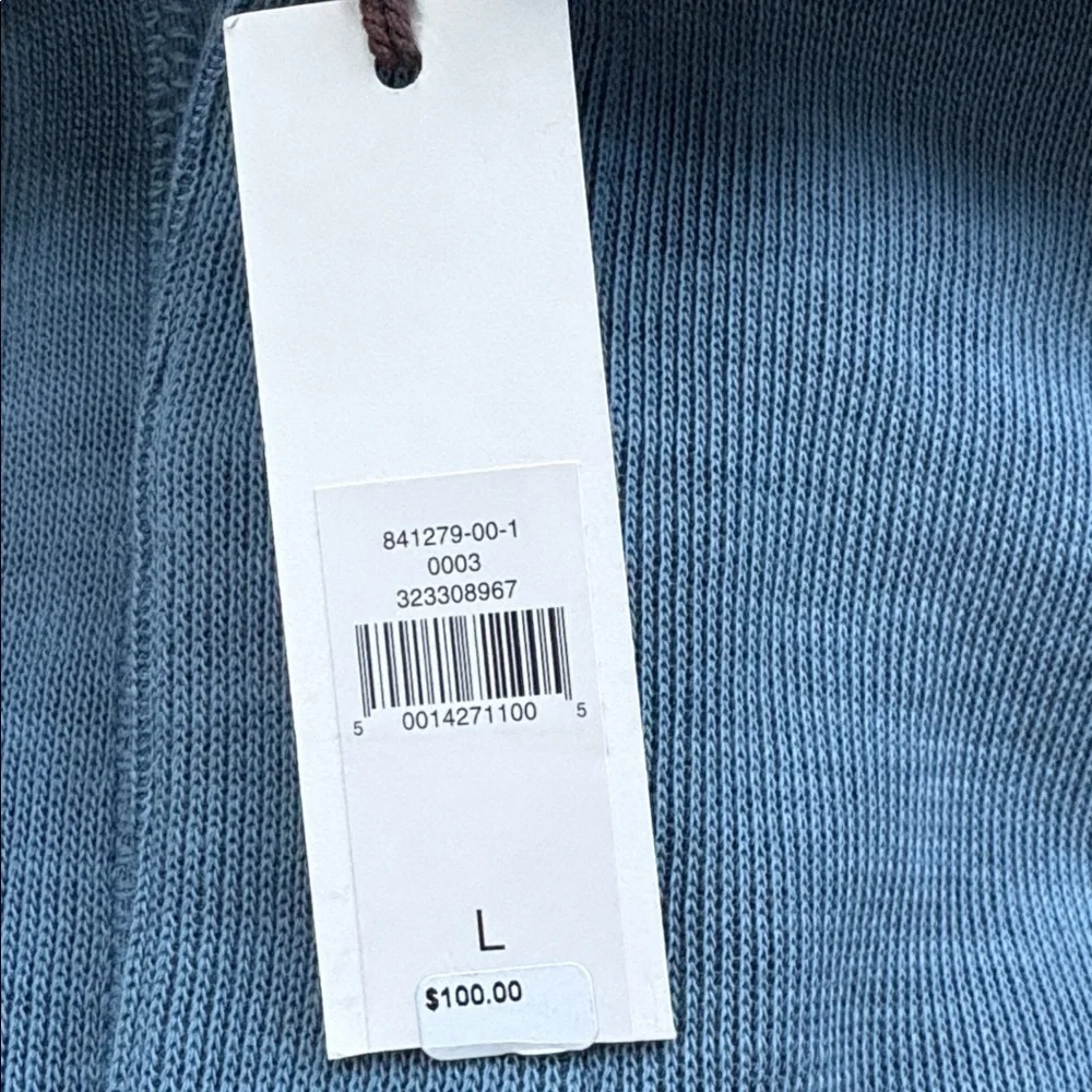 NWT Banana Republic Slub Double Knit Atmosphere Blue Polo Sz L (#841279)